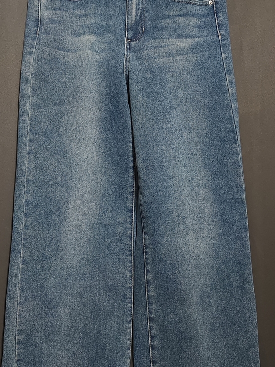 YMI Denim - YMI Wide-Leg Jeans in Medium Blue Wash